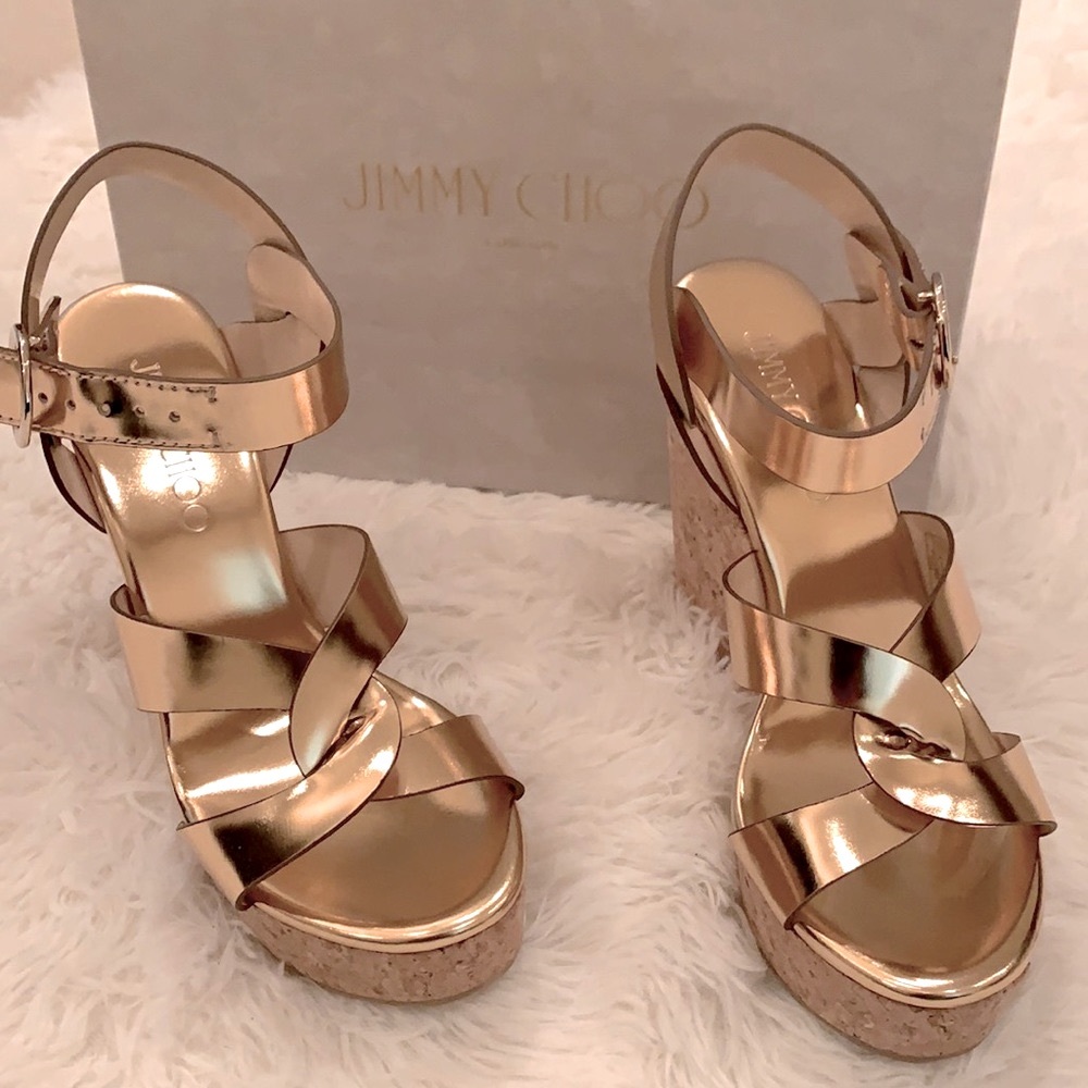 Jimmy Choo: Open Toe and Plain Leather.